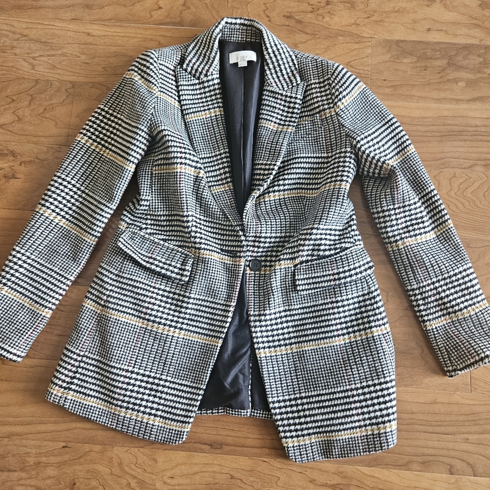 Loft Plaid Blazer Sz 0P
